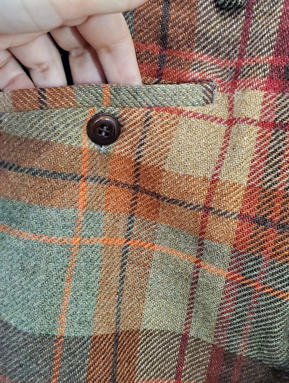 GBS Project Plaid 100% Wool Blend Women’s Pants Made In Italy - Picture 7 of 15